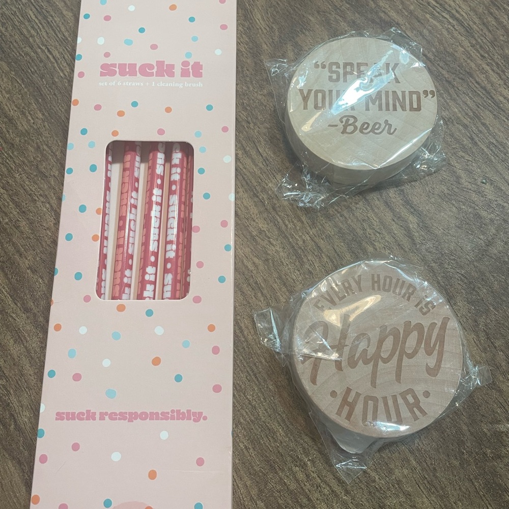 Straws & bottle openers